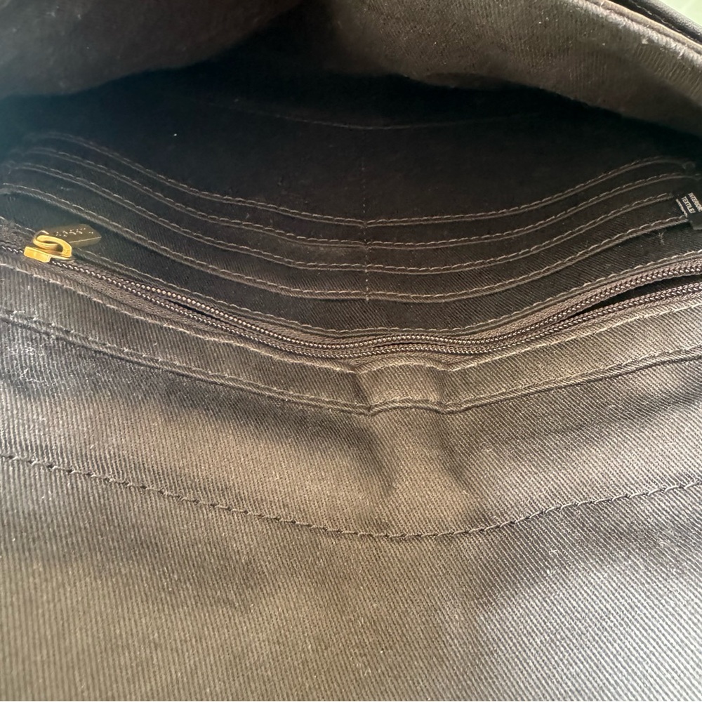 Fossil Black Leather Clutch Handbag Leopard Print - image 5